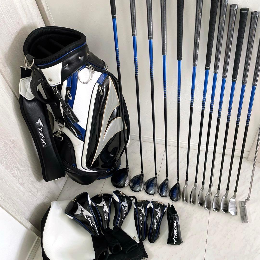 ほぼ新品未使用品　ビニール付　数量限定カラー　ツアーステージ　ゴルフクラブセット