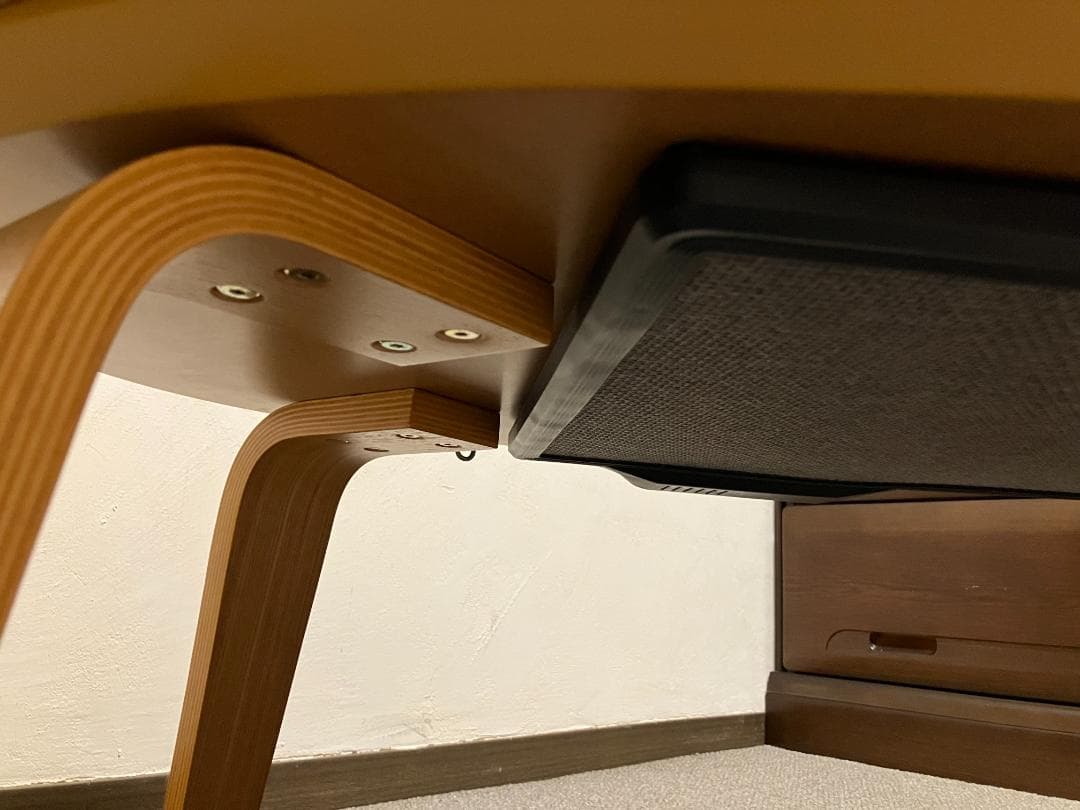 【廃盤品】無印良品楕円こたつ・タモ材曲木脚、ふとん小付き