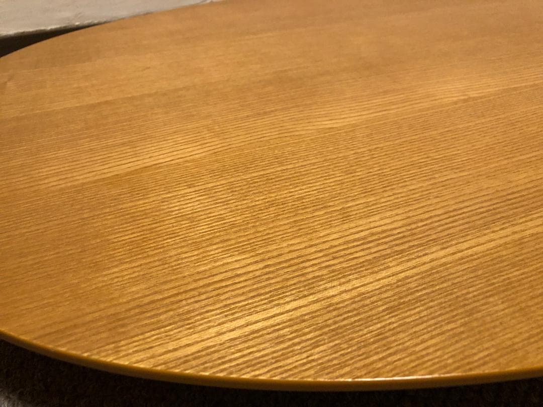 【廃盤品】無印良品楕円こたつ・タモ材曲木脚、ふとん小付き