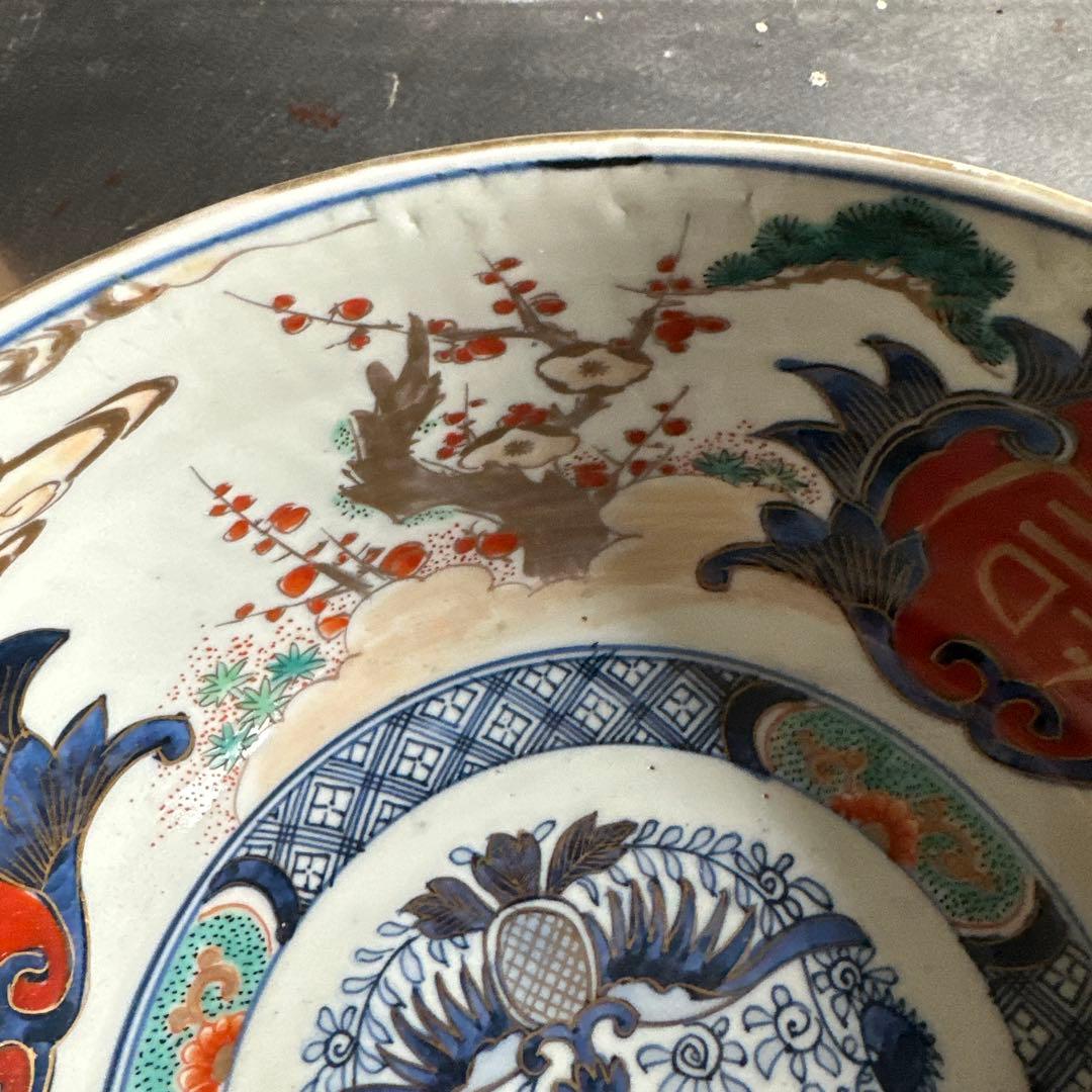 お値下げ‼️伝統的な日本の絵柄　古伊万里　松竹梅　大鉢