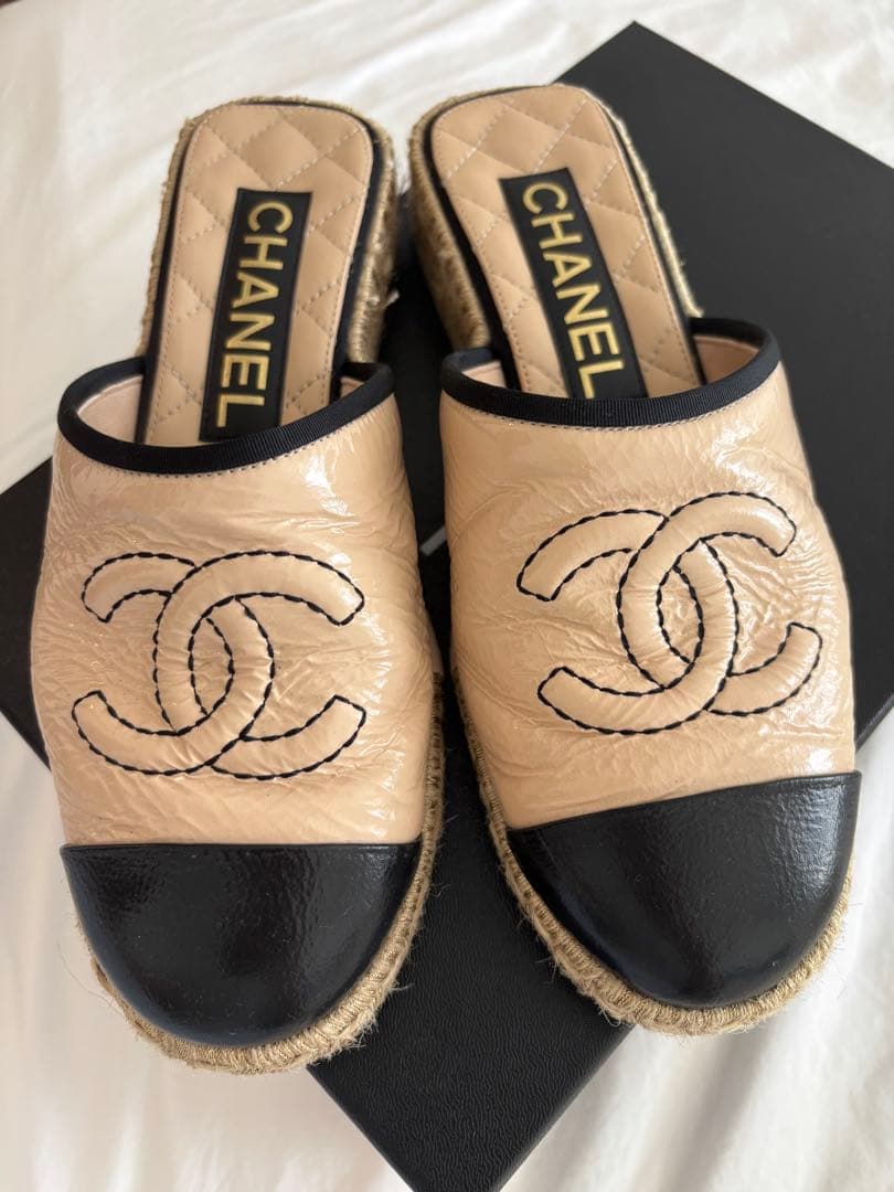 CHANEL エスパドリーユ　ミュール スリッポン　37