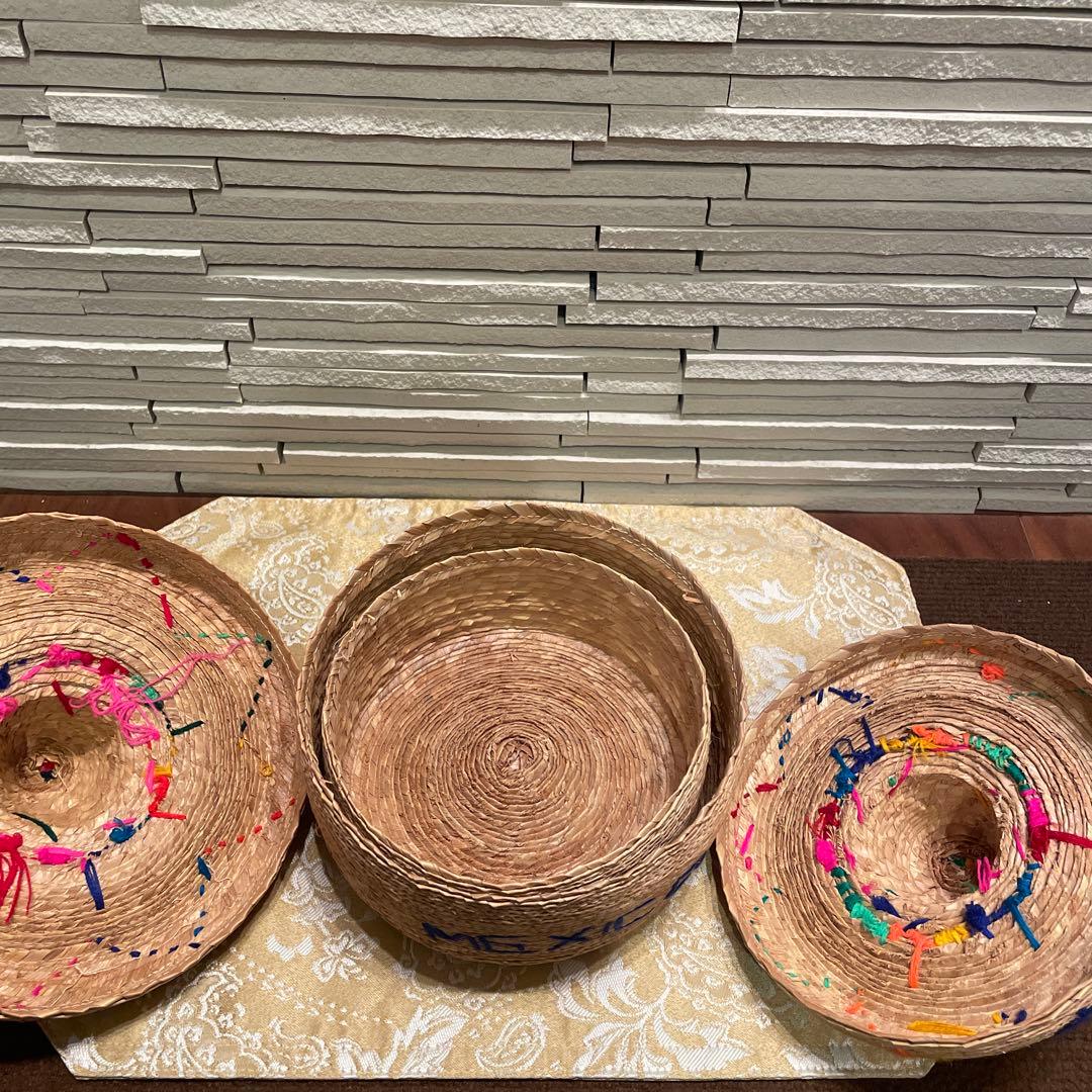 メキシコ　トルティーヤ保存籠　2個セット