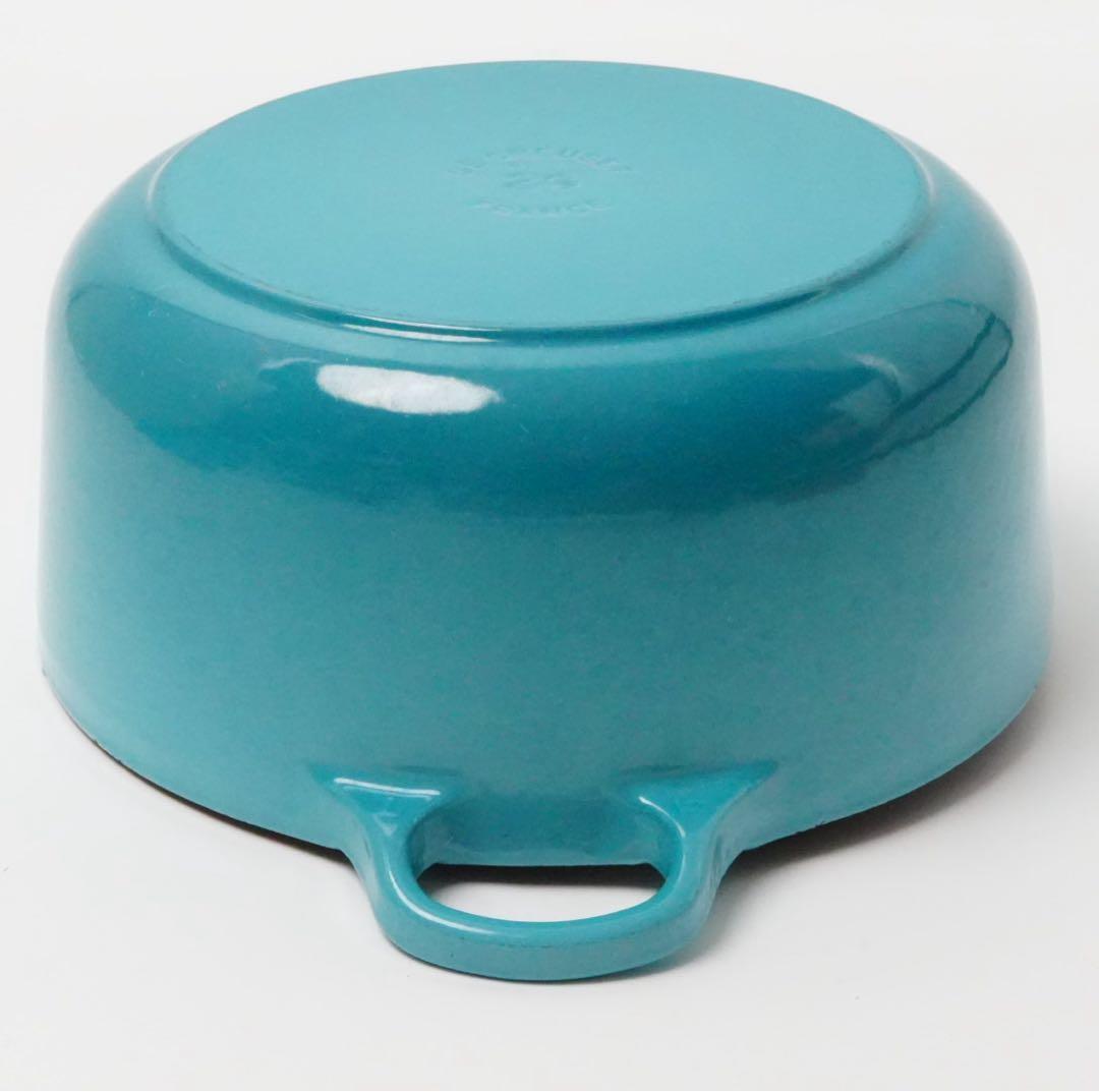 【美品】LE CREUSET　ココット ロンド カリビアンブルー　20cm