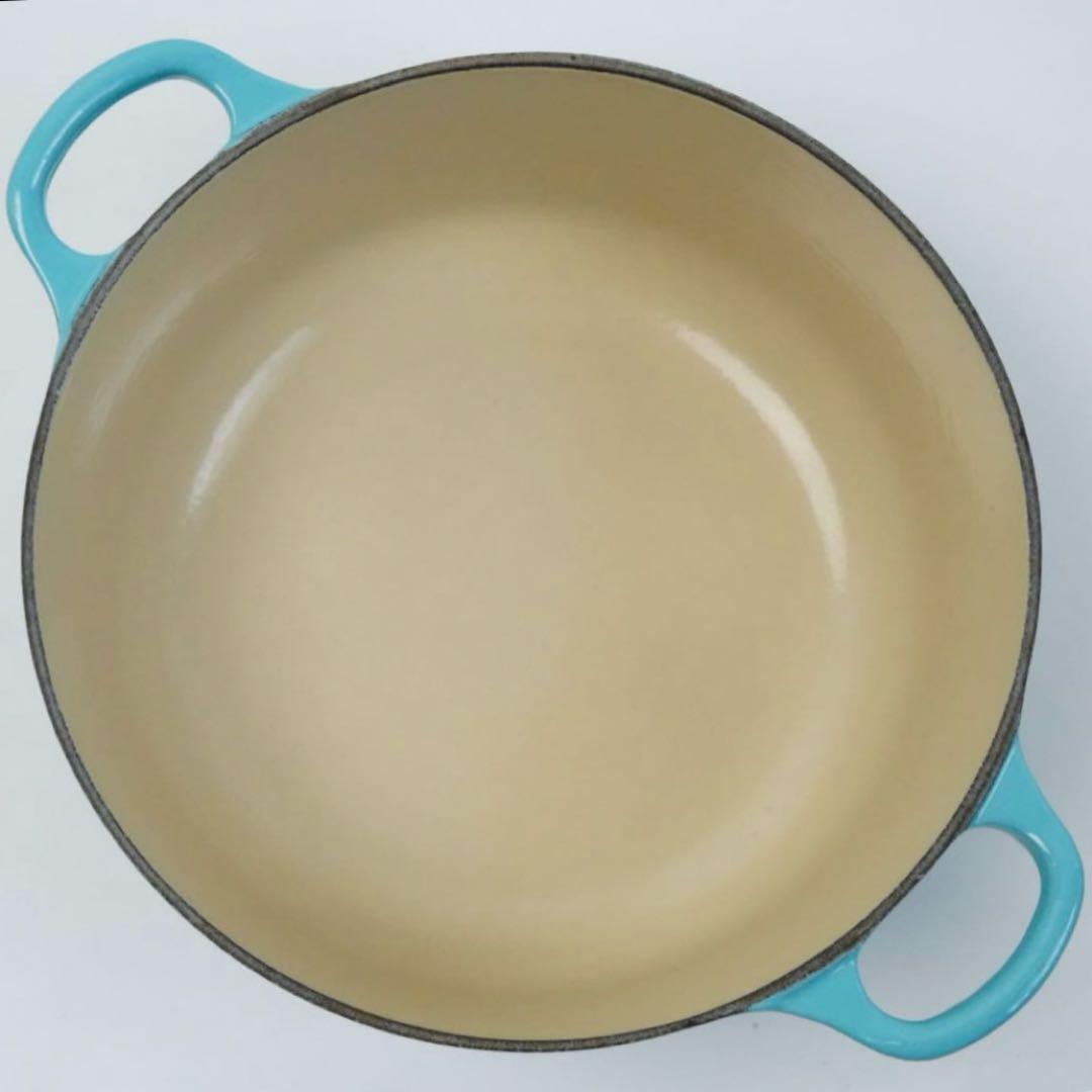 【美品】LE CREUSET　ココット ロンド カリビアンブルー　20cm