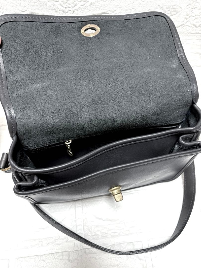 ✨美品✨　オールドコーチ　COACH黒 レザー ショルダーバッグ