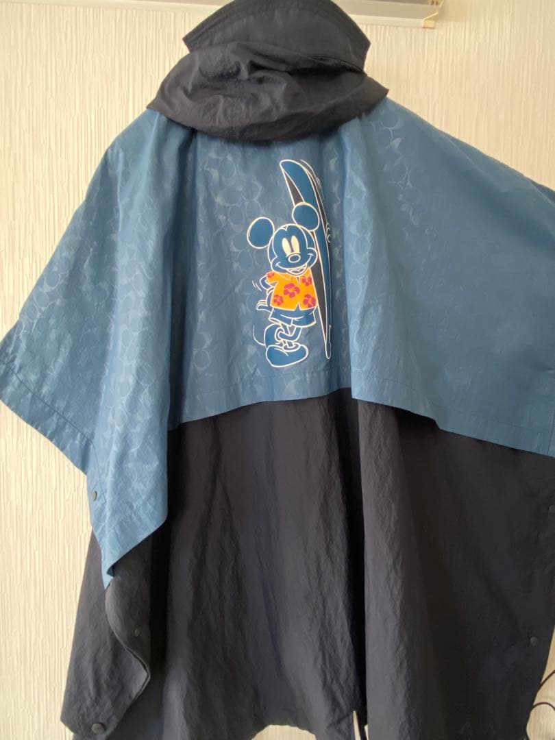 coach コーチ　ネイビー/ブルー レインコート・ポンチョ　ミッキーコラボ