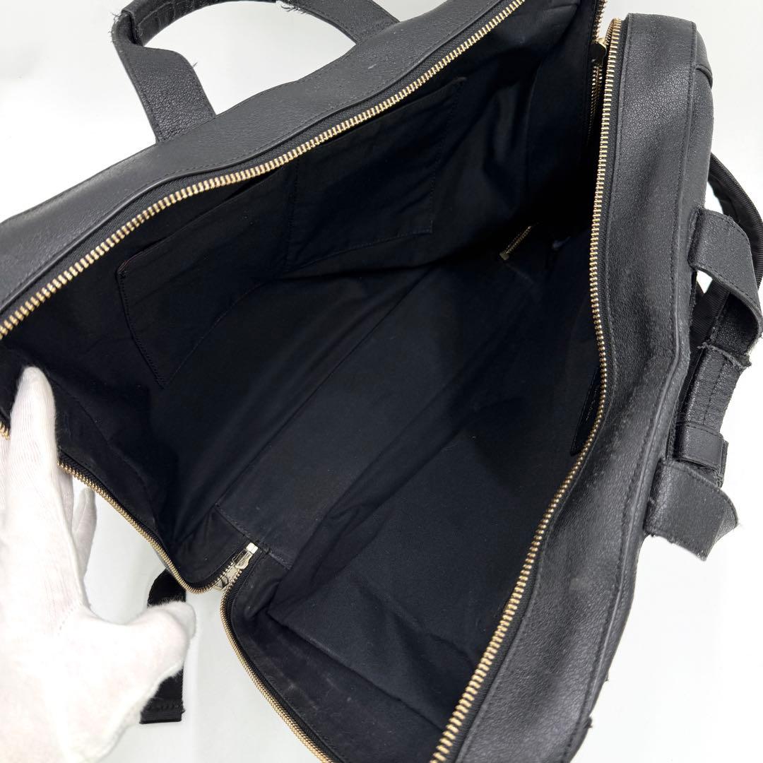 【良品】ポールスミス リュック ビジネスバッグ 2way ロゴ レザー ブラック
