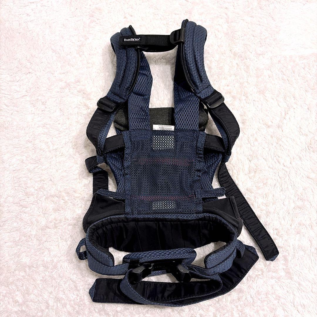 最上級モデルベビービョルン 美品✨ハーモニー ネイビーブルー メッシュ 抱っこ紐