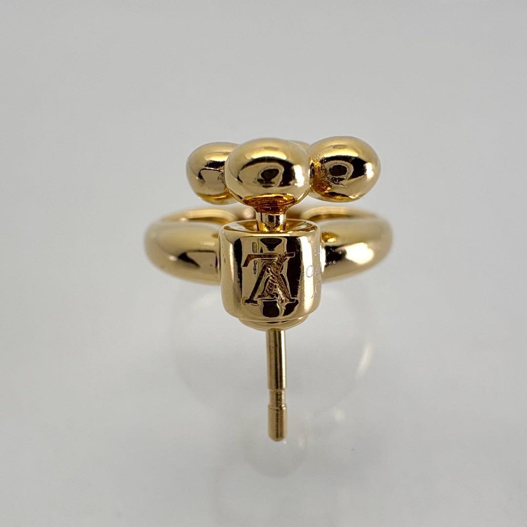 LOUIS VUITTON ピアス LVフラワーグラム ブックルドレイユ