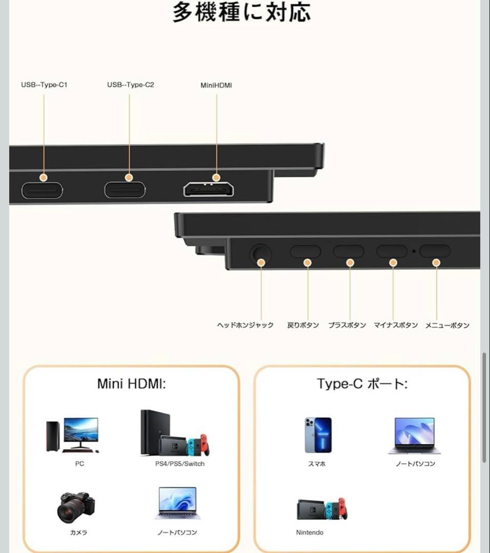 ❗️最終値下げ❗️　モバイルモニター 15.6インチ モバイルディスプレイ 自立型