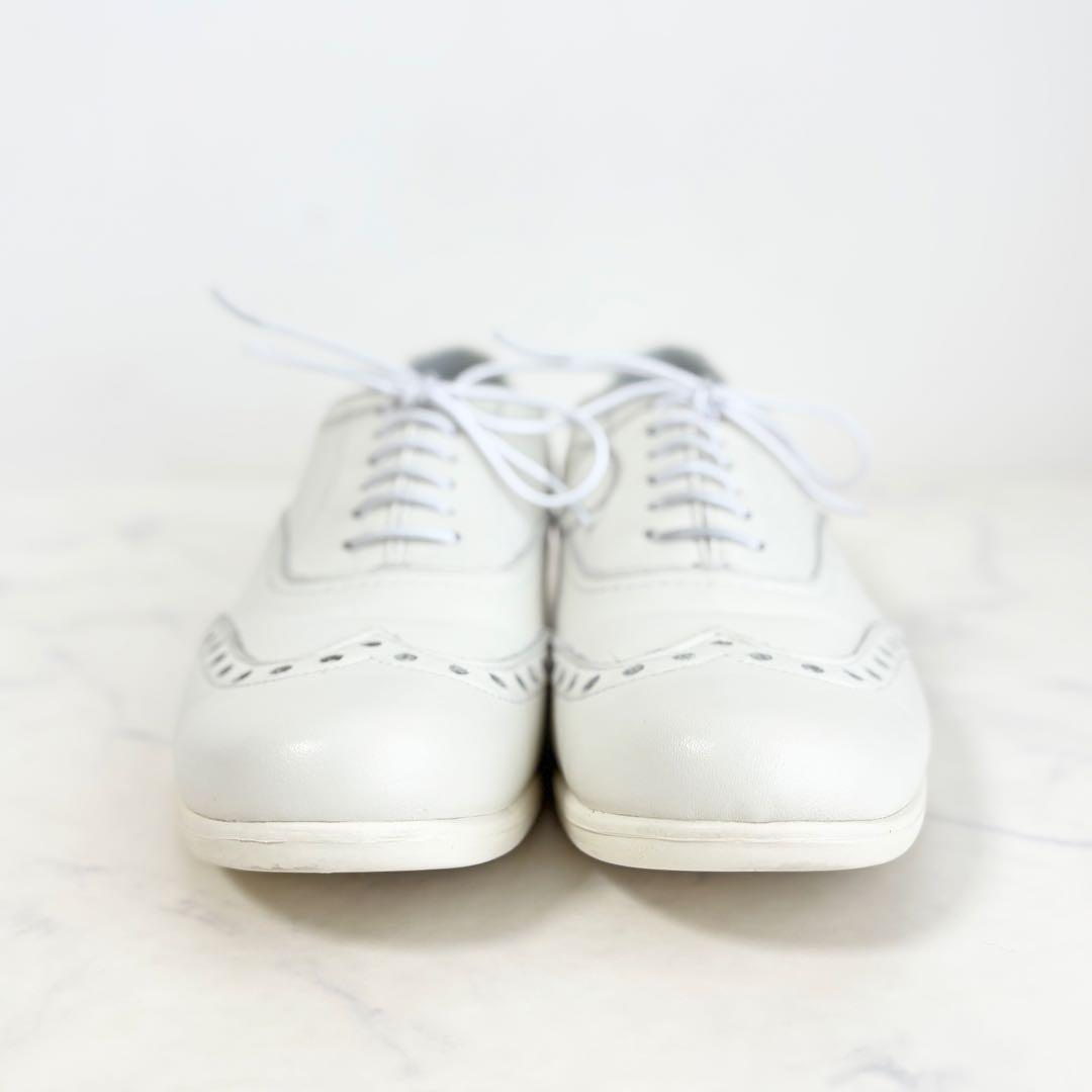 美品 ショセ 37 TR-004 ウイングチップ レザーシューズ ホワイト