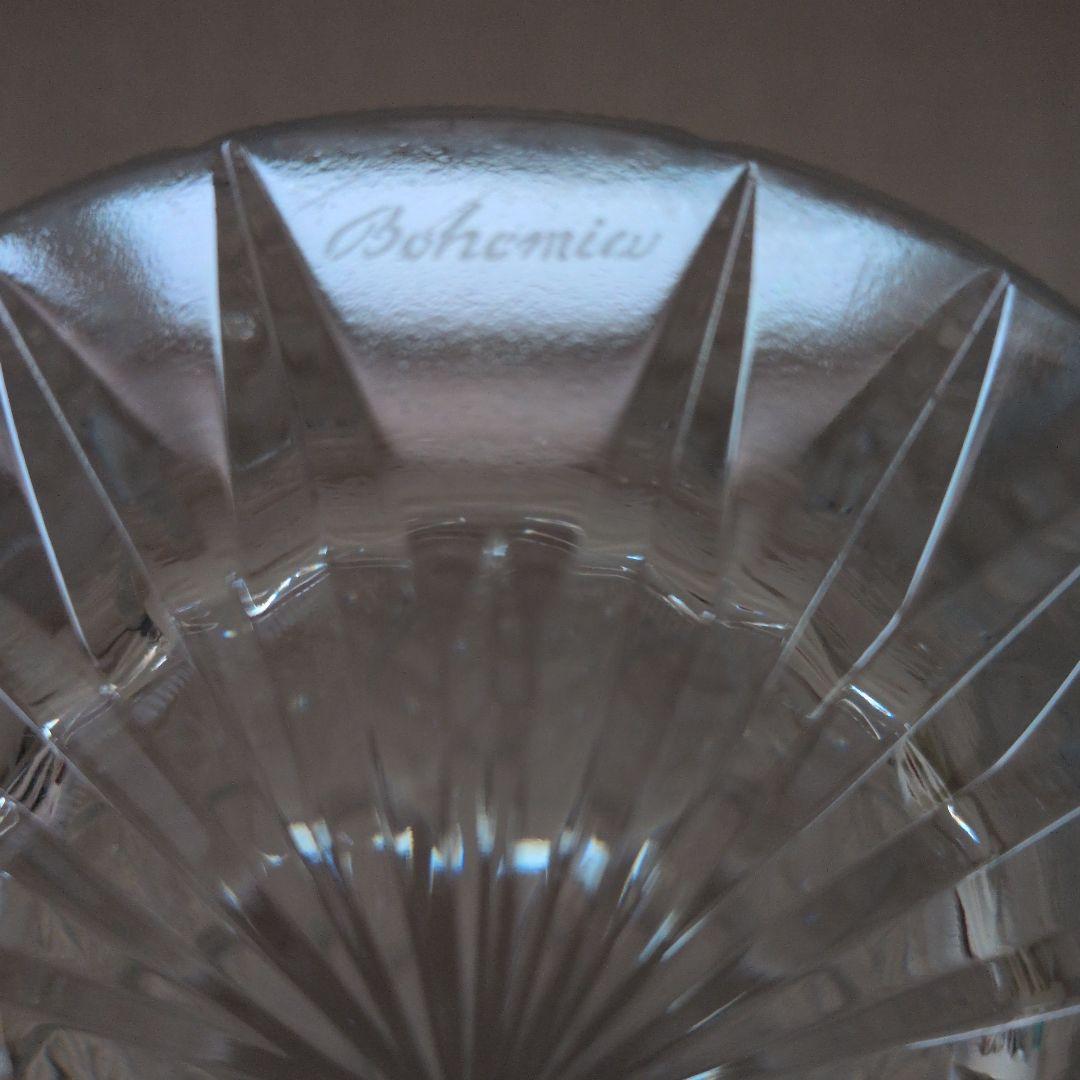 ボヘミアクリスタル 花瓶　フラワーベース