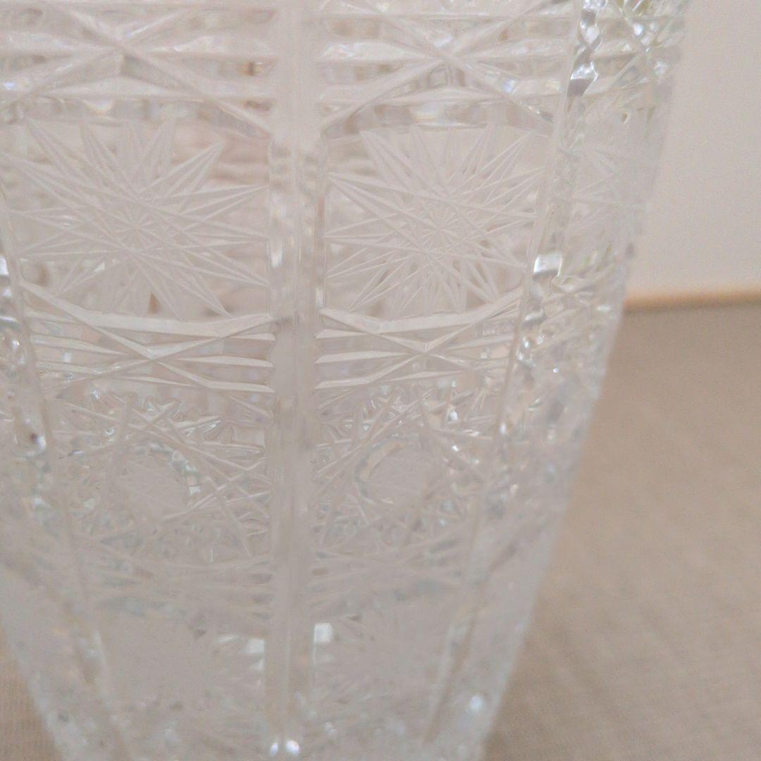 ボヘミアクリスタル 花瓶　フラワーベース