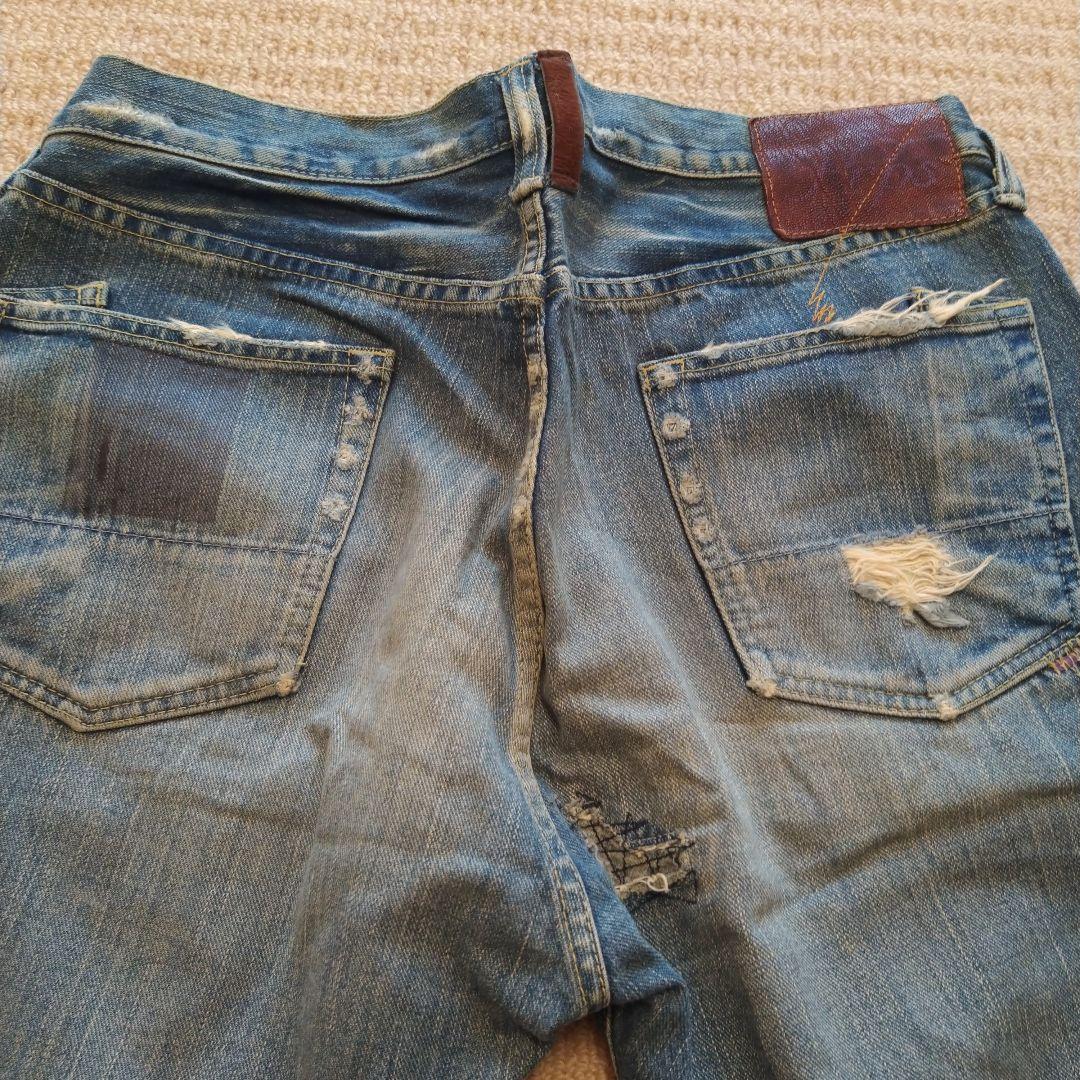 PRPS ダークブルー 34 デニムパンツ ペイント加工　evisu