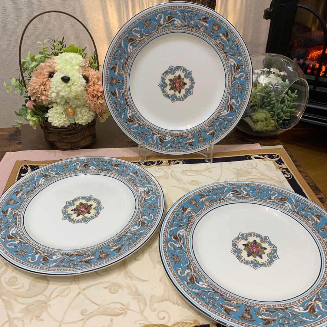 未使用　ウェッジウッド　フロレンティーン　ターコイズ　22.5cmミートプレート