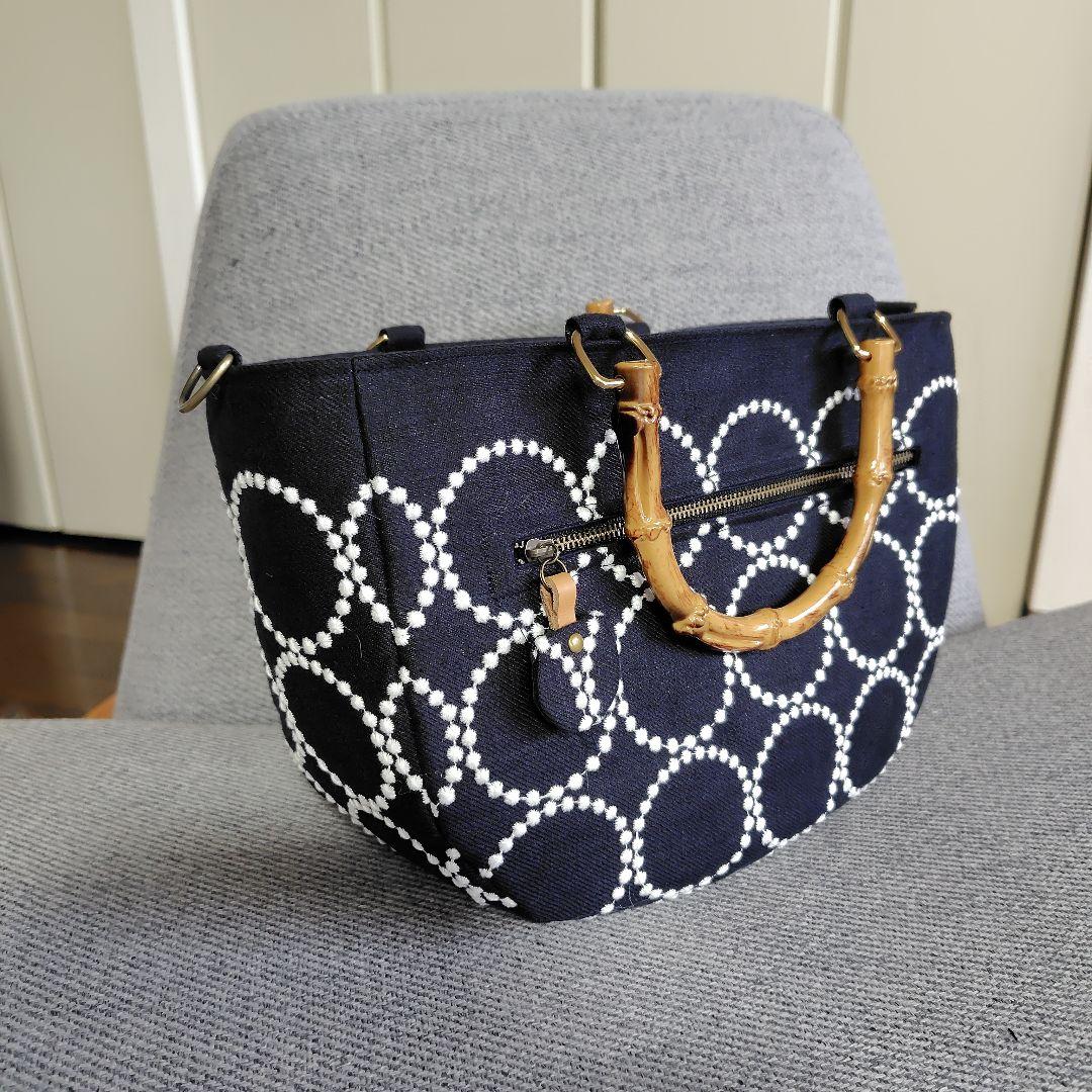 ミナペルホネン　被せファー　ハンドメイドバック