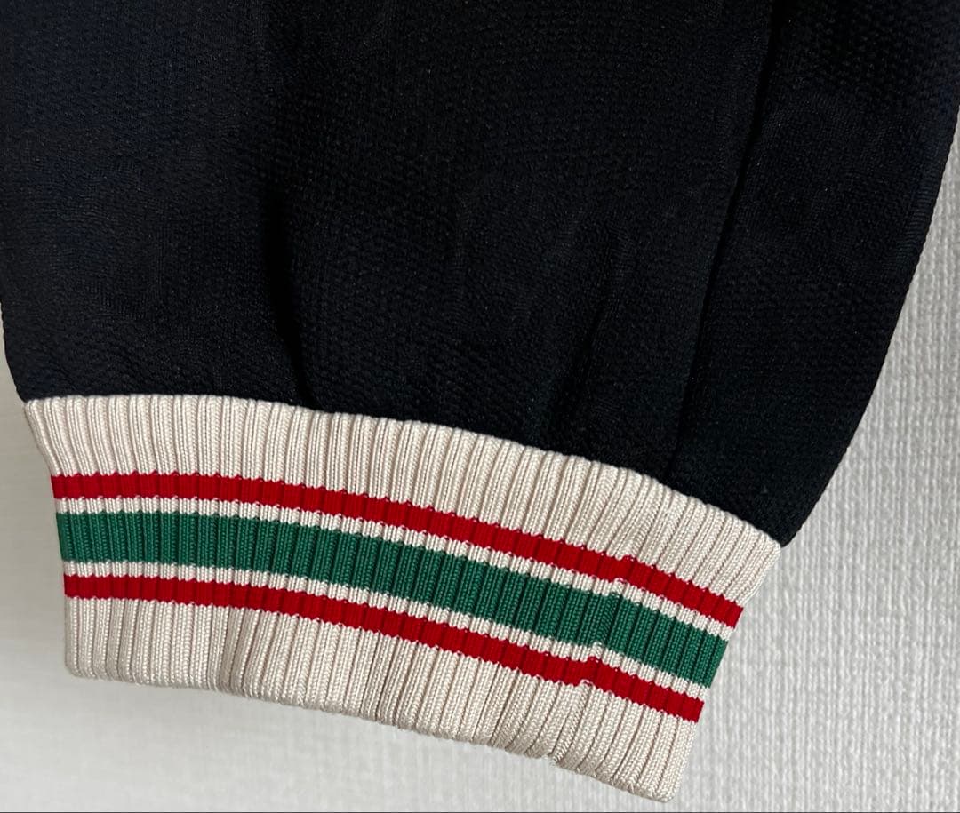 GUCCI GGジャカードモノグラムトラックジャケット・パンツ　セットアップ　黒