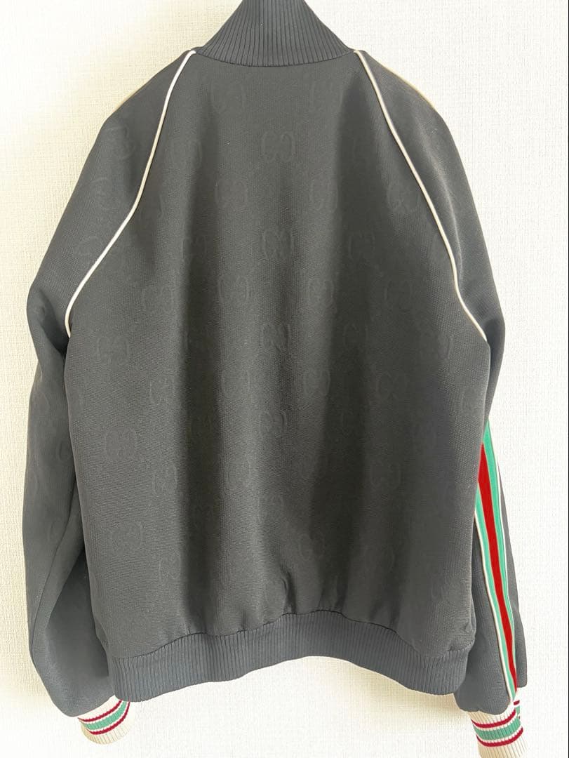GUCCI GGジャカードモノグラムトラックジャケット・パンツ　セットアップ　黒