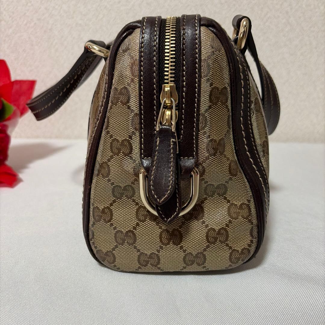 GUCCI グッチ GG柄 アビー リボン GGクリスタル ミニボストンバッグ