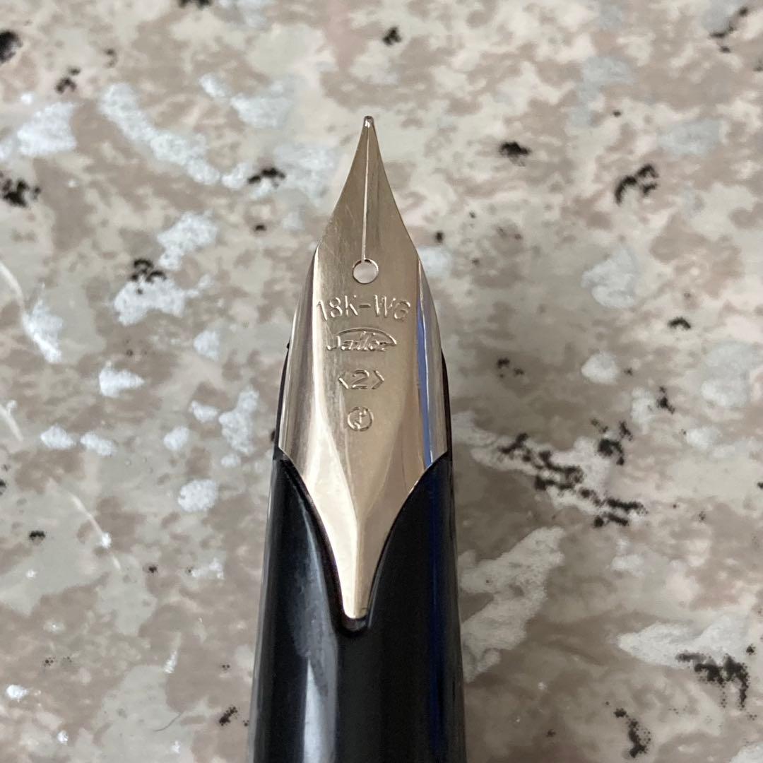 #198 オーバーホール済み 万年筆 sailor セーラー 蝕刻18k WG