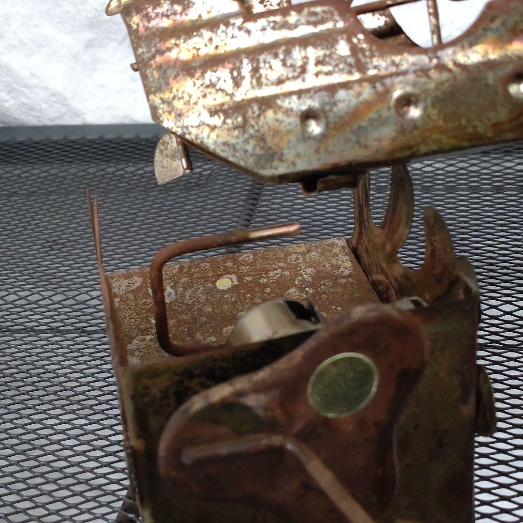 【アンティーク 帆船ブリキ】オルゴール 可動細工 動作確認済