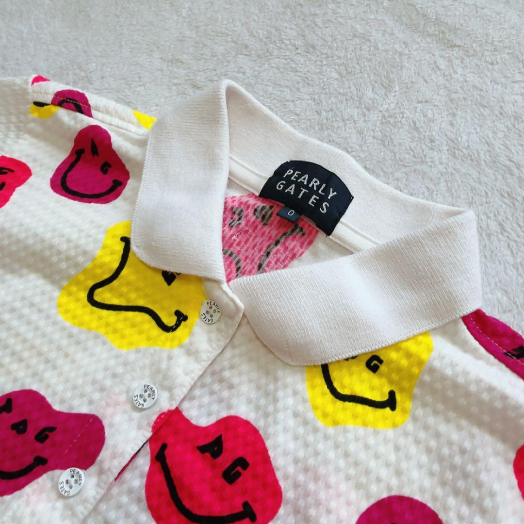 美品　近年　パーリーゲイツ　セットアップ　ニコ　スマイル　スカート ピンク