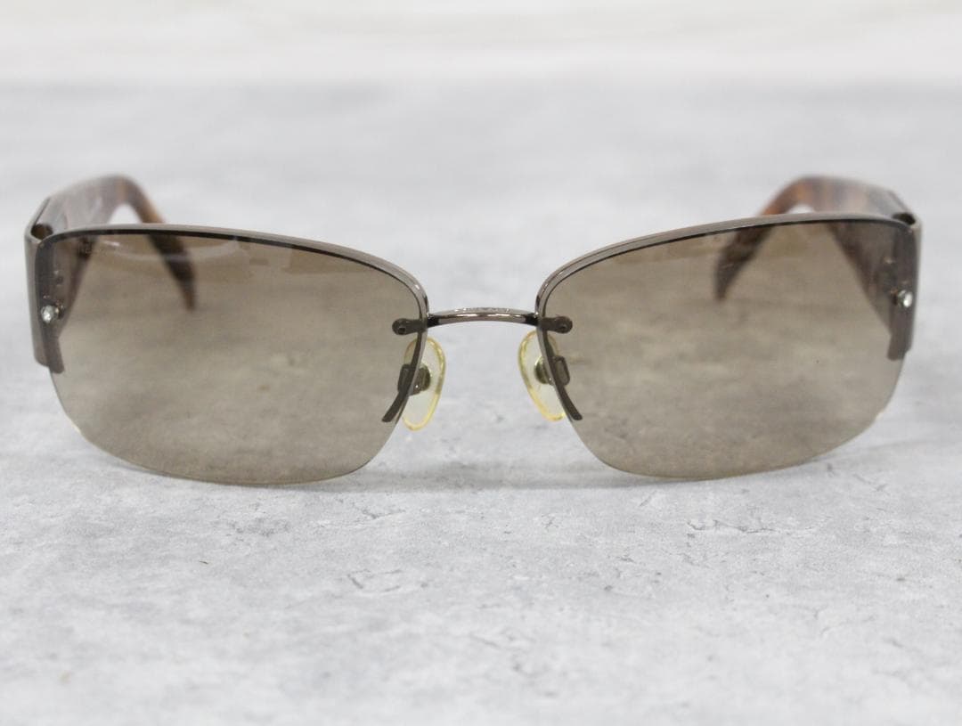 ▲CHANEL サングラス ココマーク ラインストーン ブラウンべっ甲柄