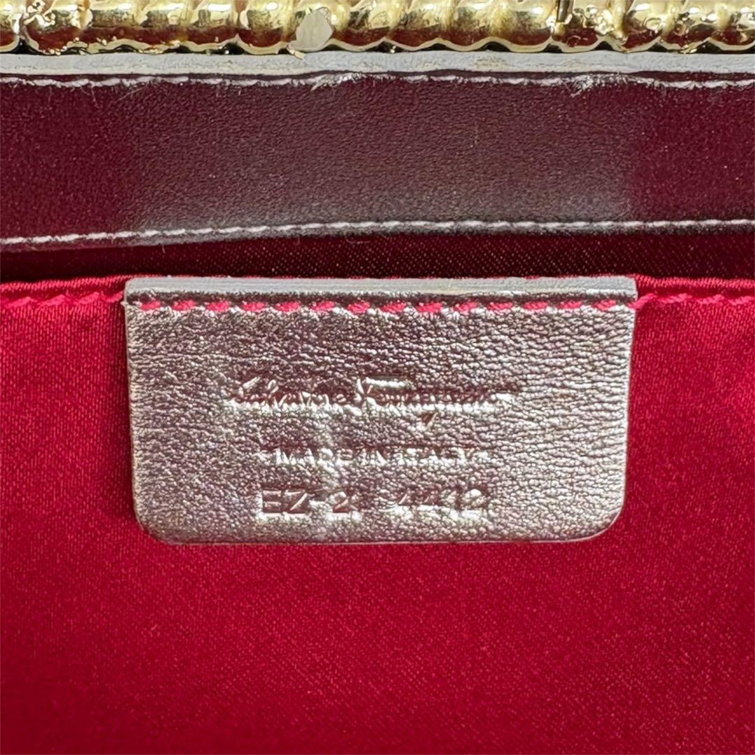 フェラガモ Ferragamo かごバッグ ハンドバッグ ガンチーニ