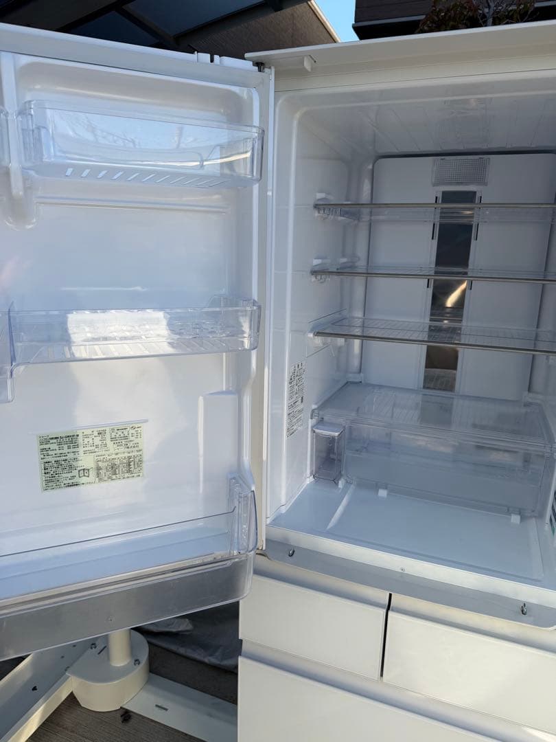 SHARP 5ドア冷蔵庫 SJ-GW41F-W 412L どっちでもドア