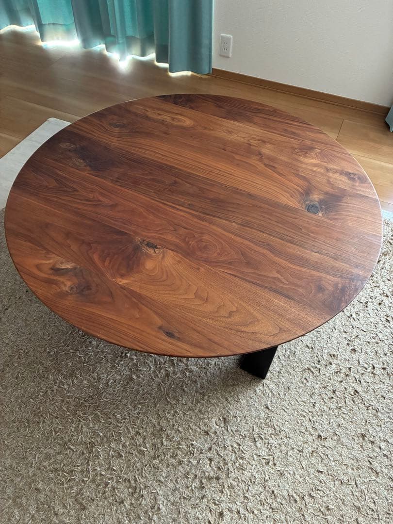 円形木製センターテーブル