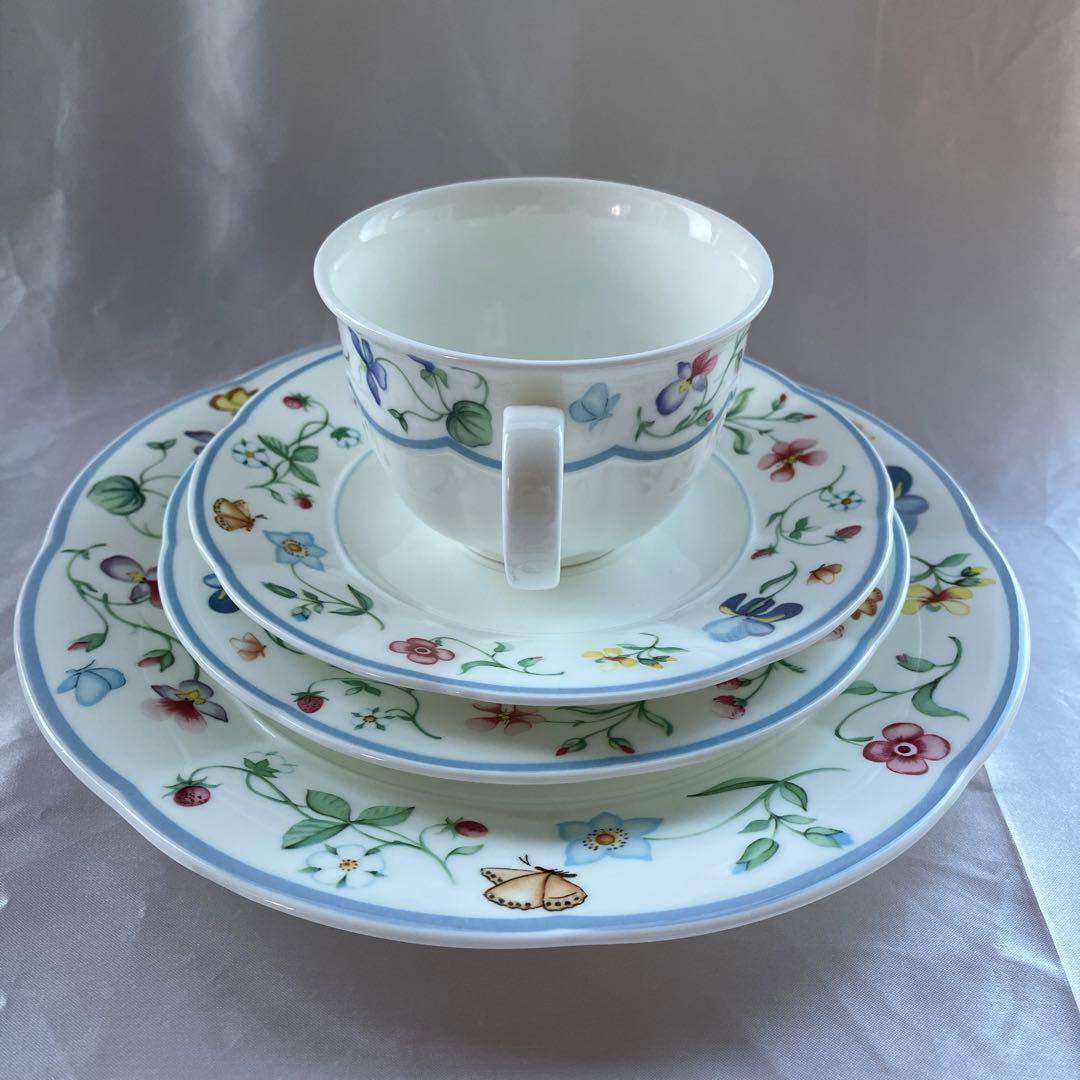 ビレロイ&ボッホ　マリポーサ カップ&ソーサーとプレート2種類の2セット