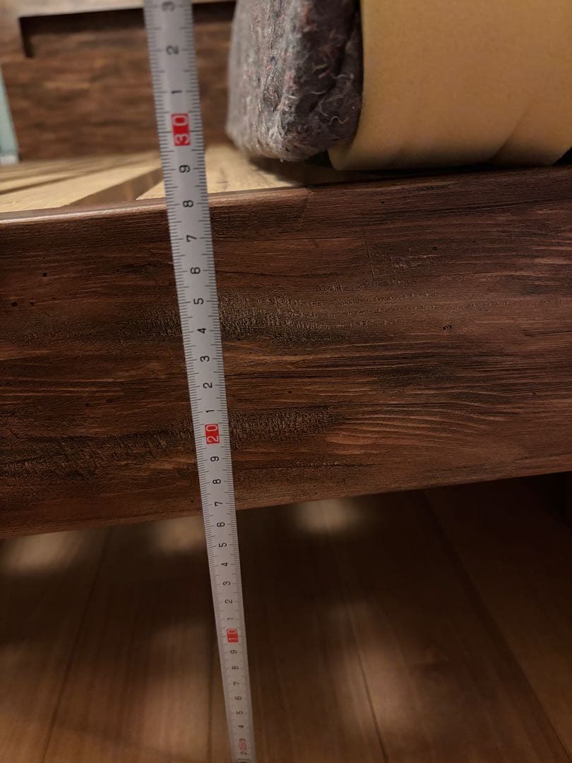 木製シングルベッドフレーム 茶色