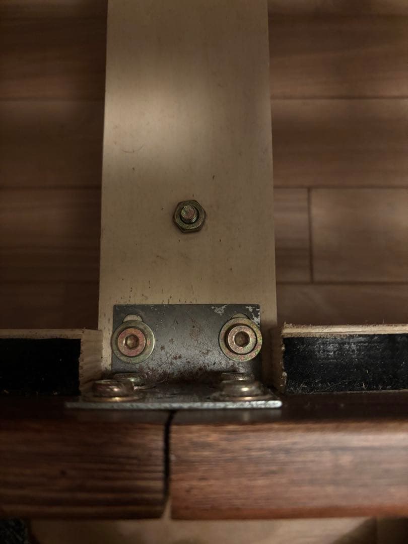 木製シングルベッドフレーム 茶色