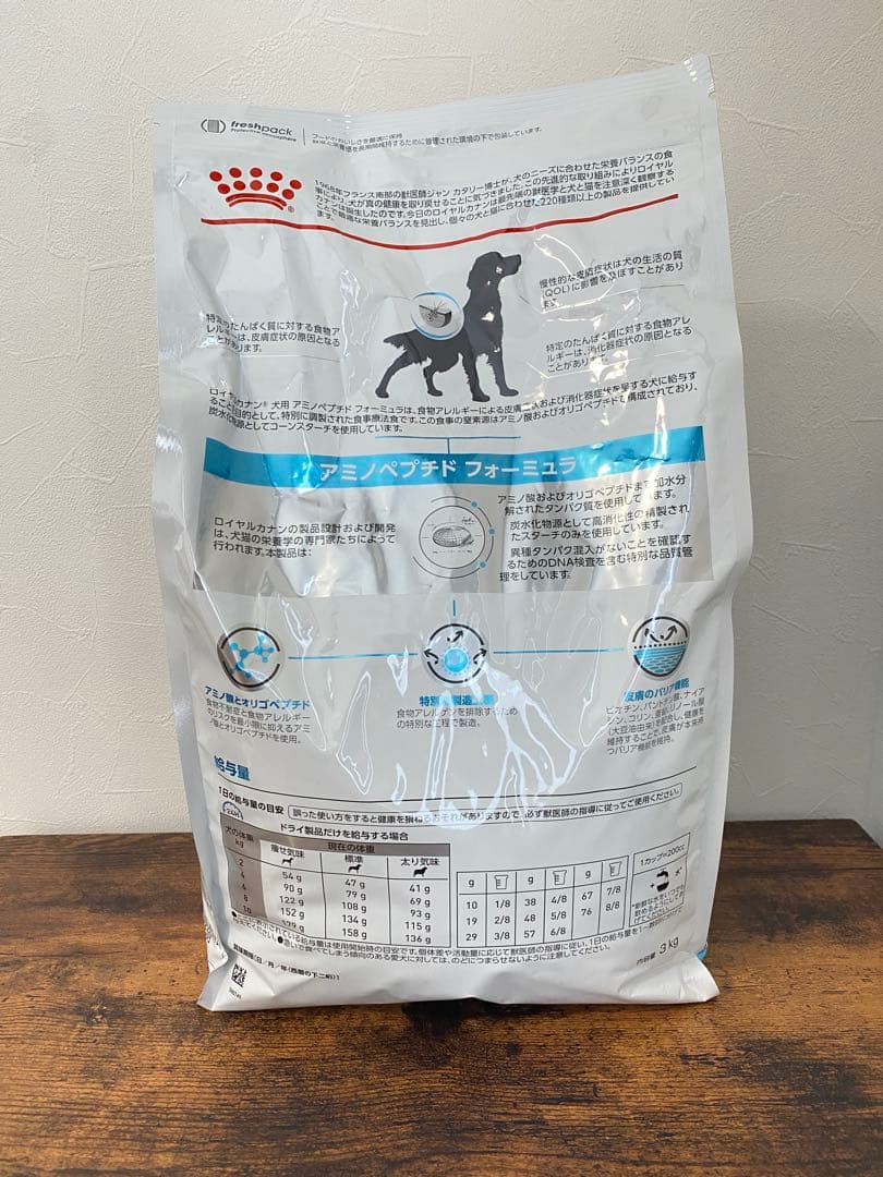 ロイヤルカナン 犬用 (3kg)アミノペプチド フォーミュラ ドライ【療法食】