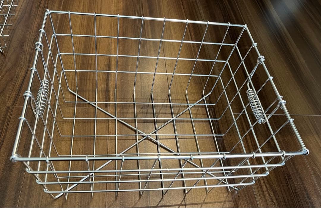 メタルワイヤー収納バスケット 3個セット　丸山ステンレス