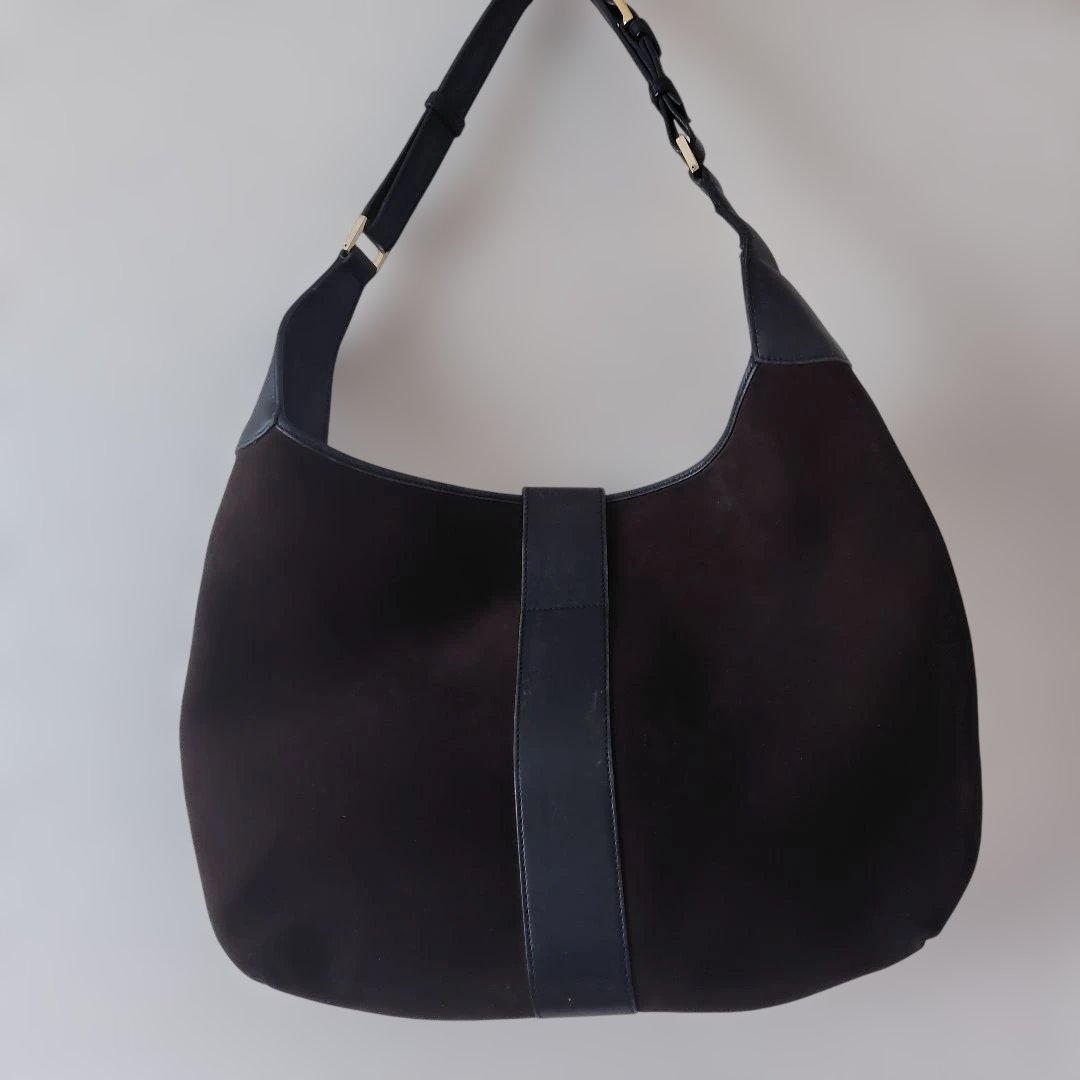 GUCCI ブラウンハンドバッグ 金具装飾