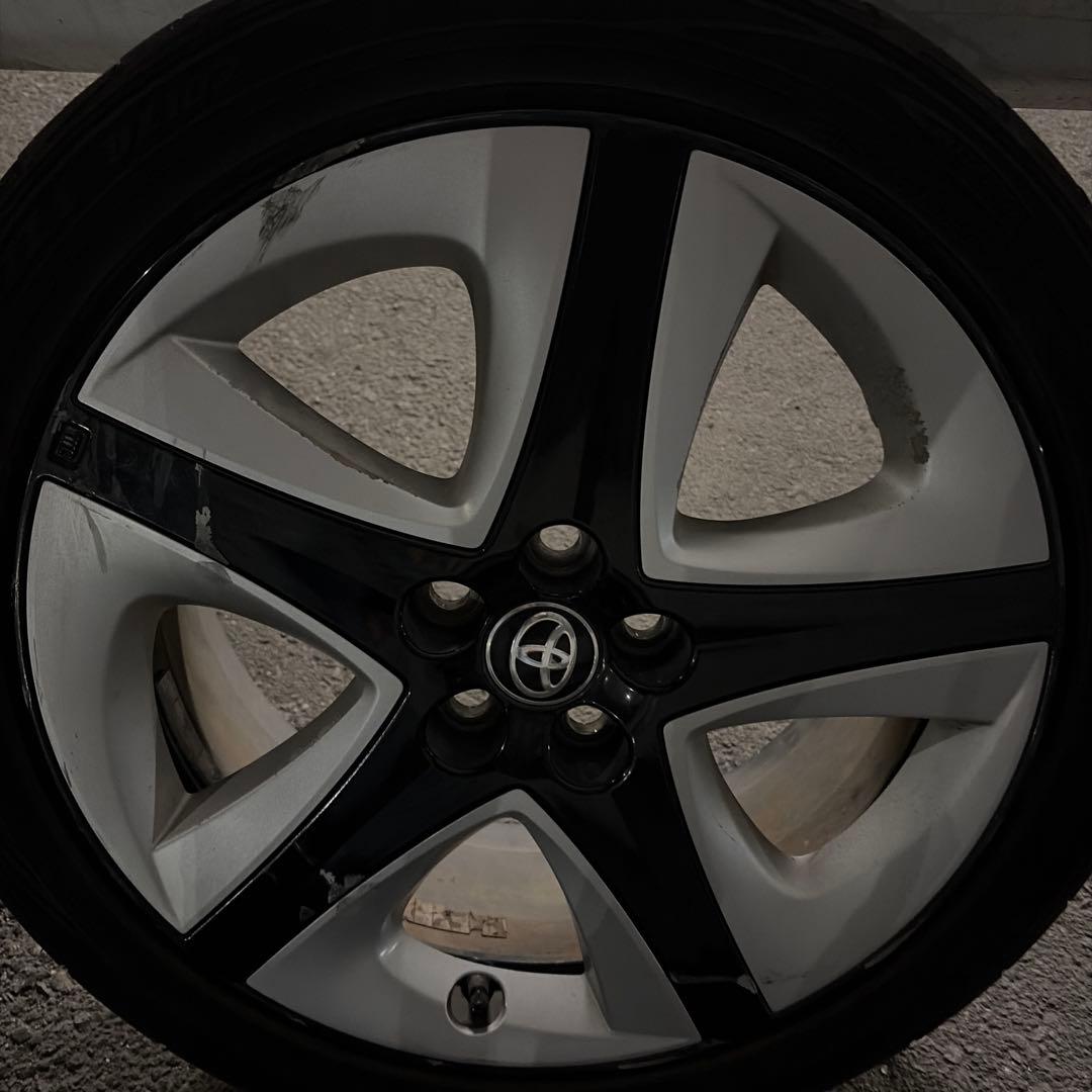 トヨタプリウス50 17インチ ホイールセット ブラック/シルバー ツーリング