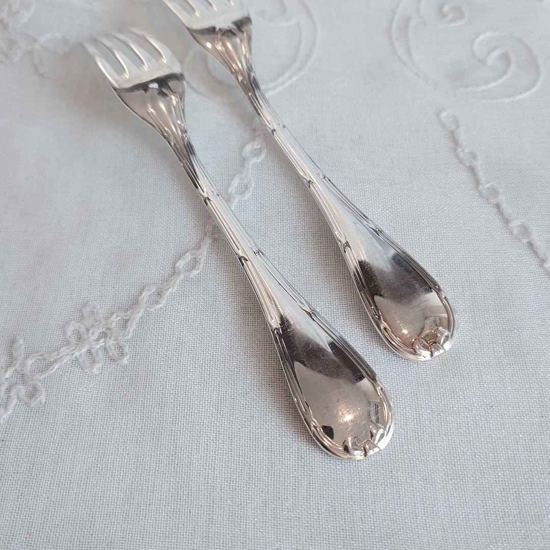 クリストフル　リュバン　希少　デザートフォーク　2本組　クリストフルシルバー