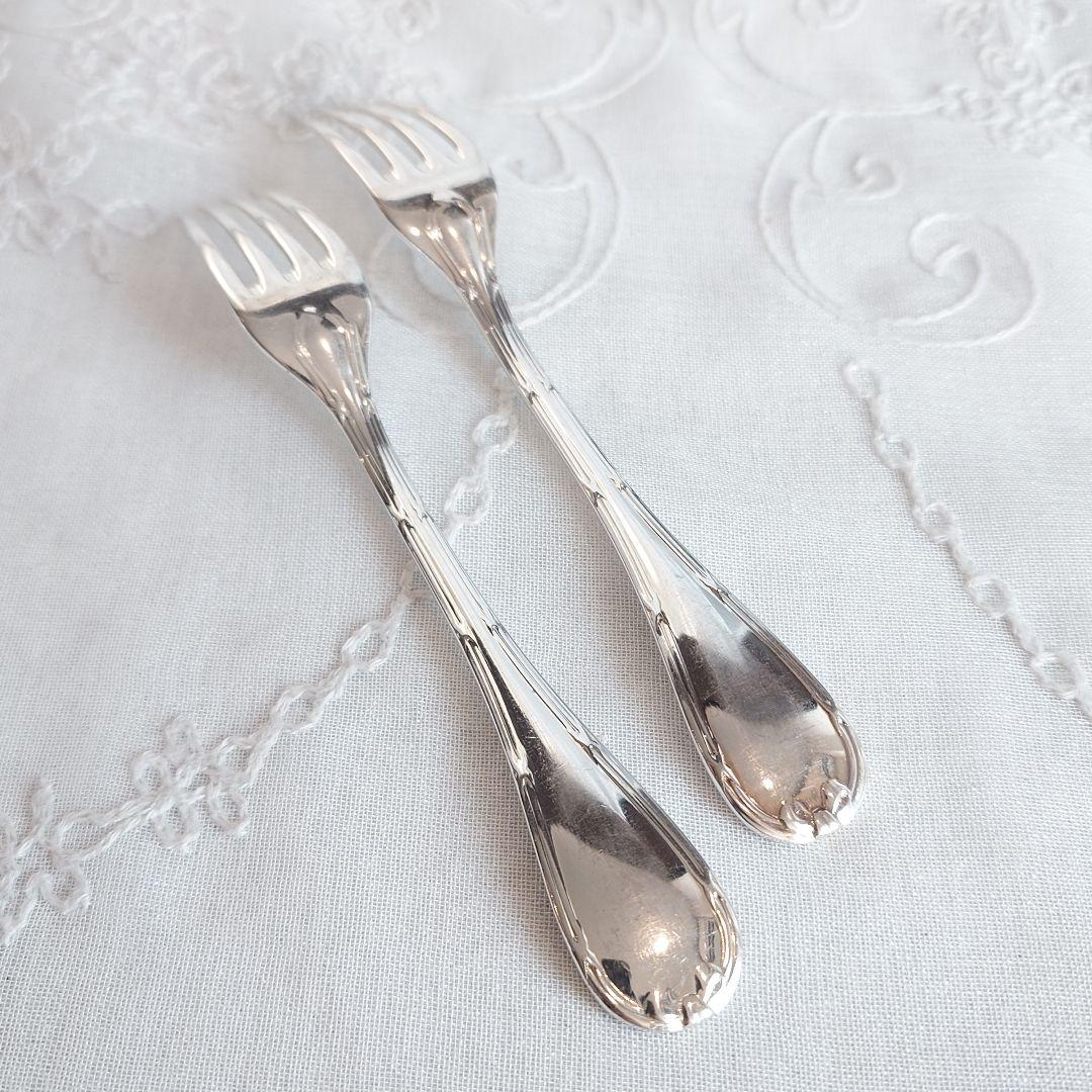 クリストフル　リュバン　希少　デザートフォーク　2本組　クリストフルシルバー