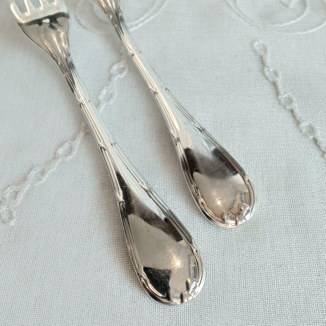 クリストフル　リュバン　希少　デザートフォーク　2本組　クリストフルシルバー