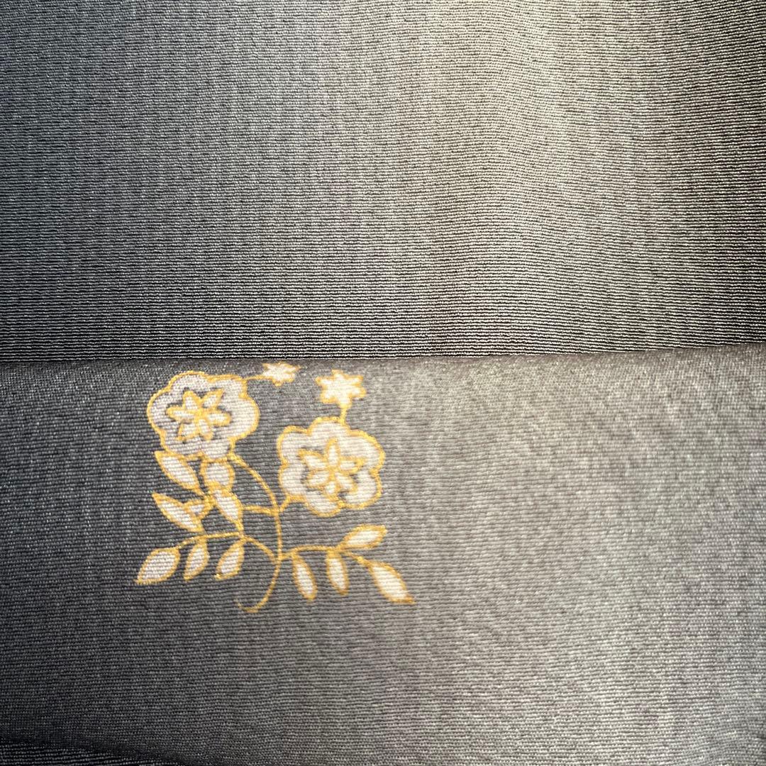 ＊Micha＊小紋 正絹 縦暈し 藍鉄色墨色 ガード加工トールサイズ 美品