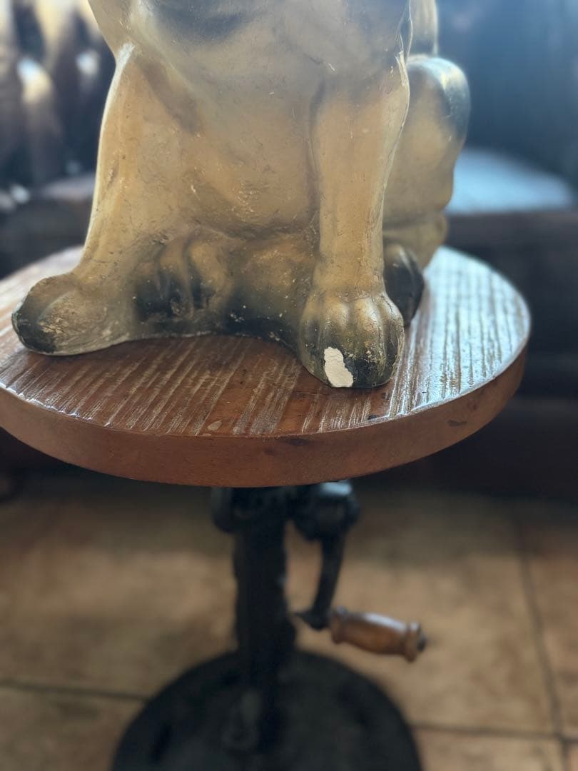 Vintage Chalkware Bulldog特大