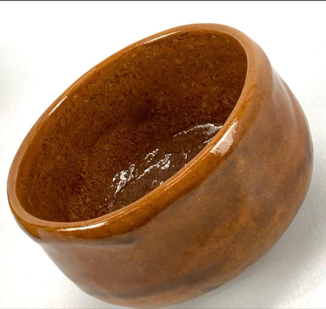 大樋焼 飴釉 抹茶碗 茶道具 お茶碗 大樋一平造