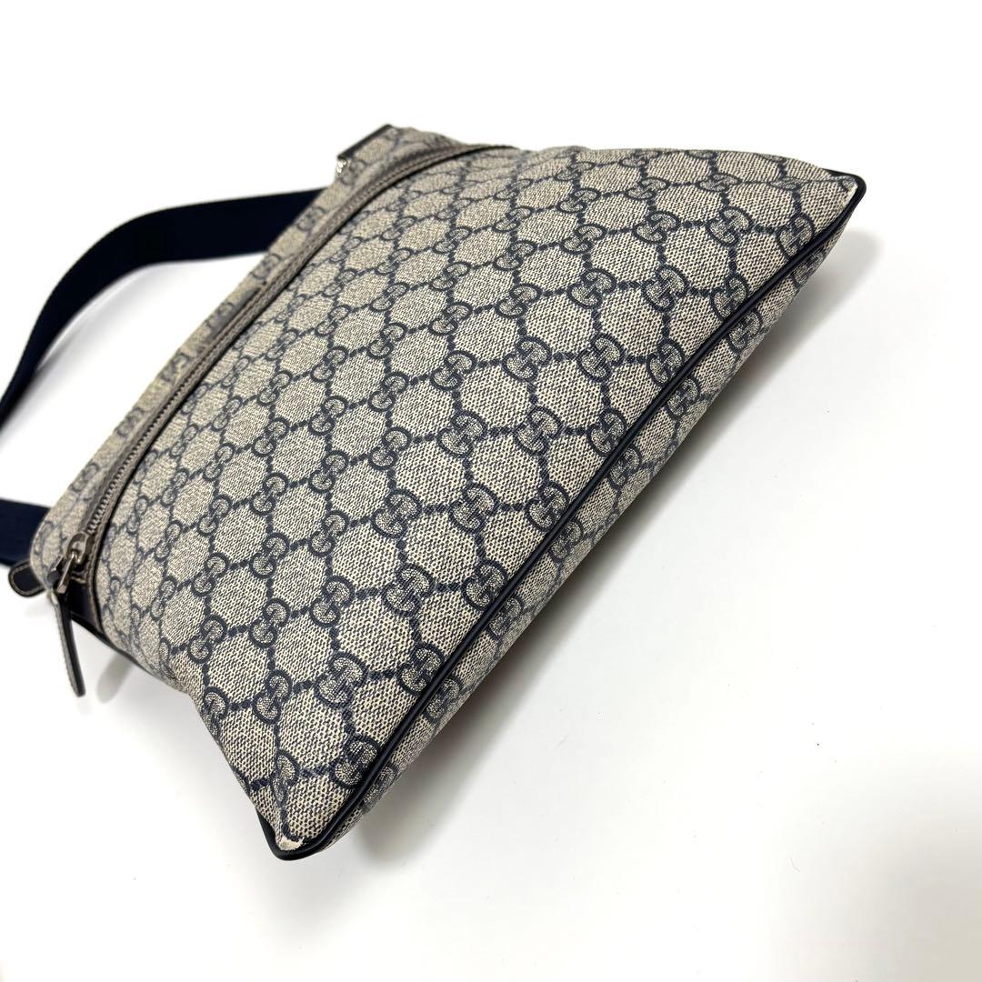 GUCCI グッチ GGスプリーム PVC × レザー ショルダーバッグ