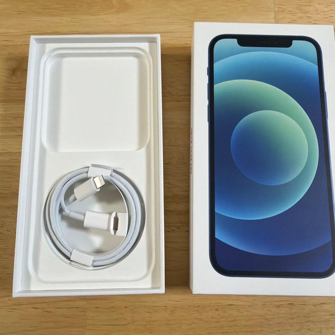 Apple iPhone 12 ブルー 128GB 本体 充電ケーブル付き