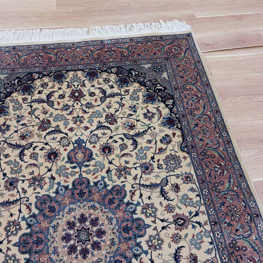 Y2954 高級 パキスタン産 ウール 手織り 大判 224×140㎝