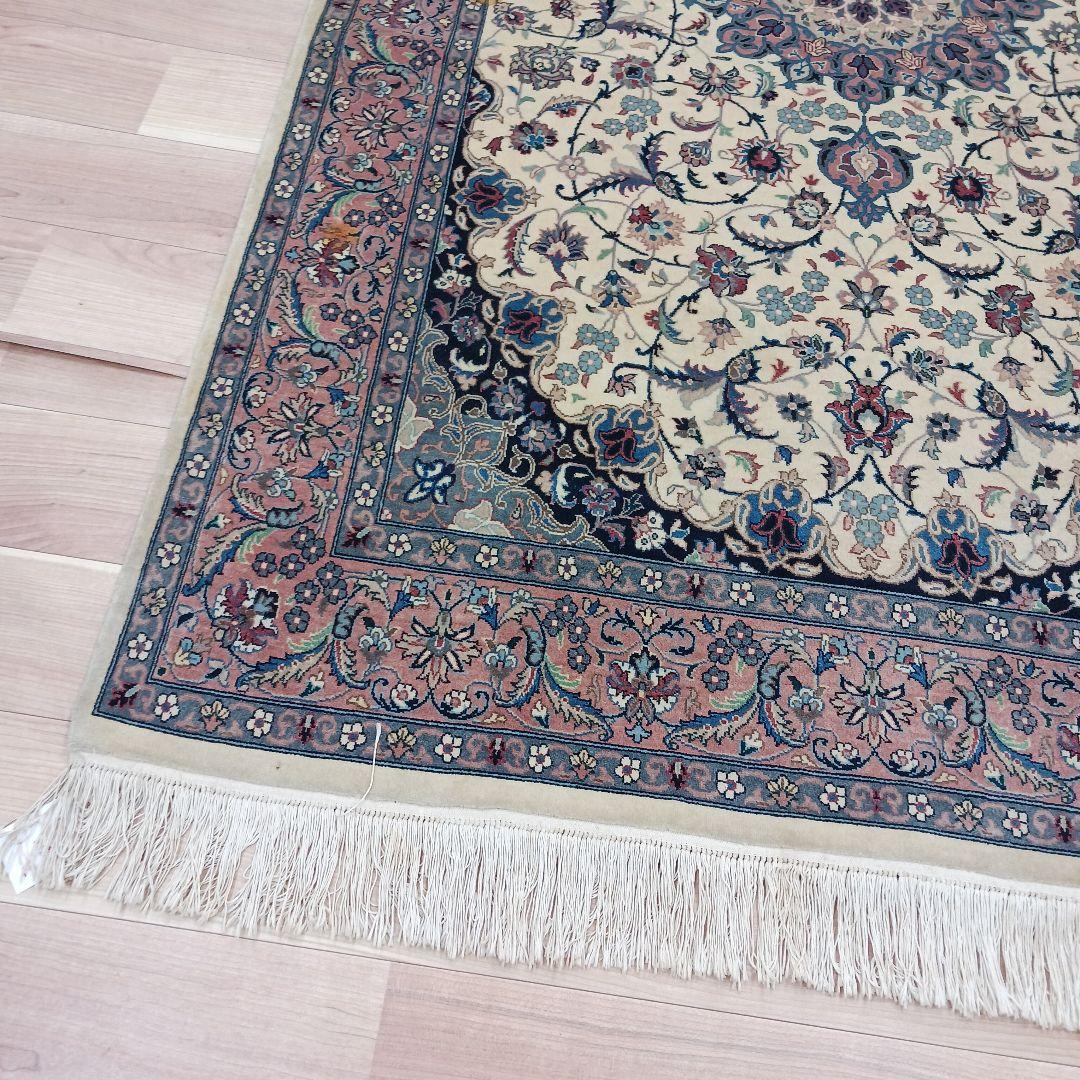 Y2954 高級 パキスタン産 ウール 手織り 大判 224×140㎝