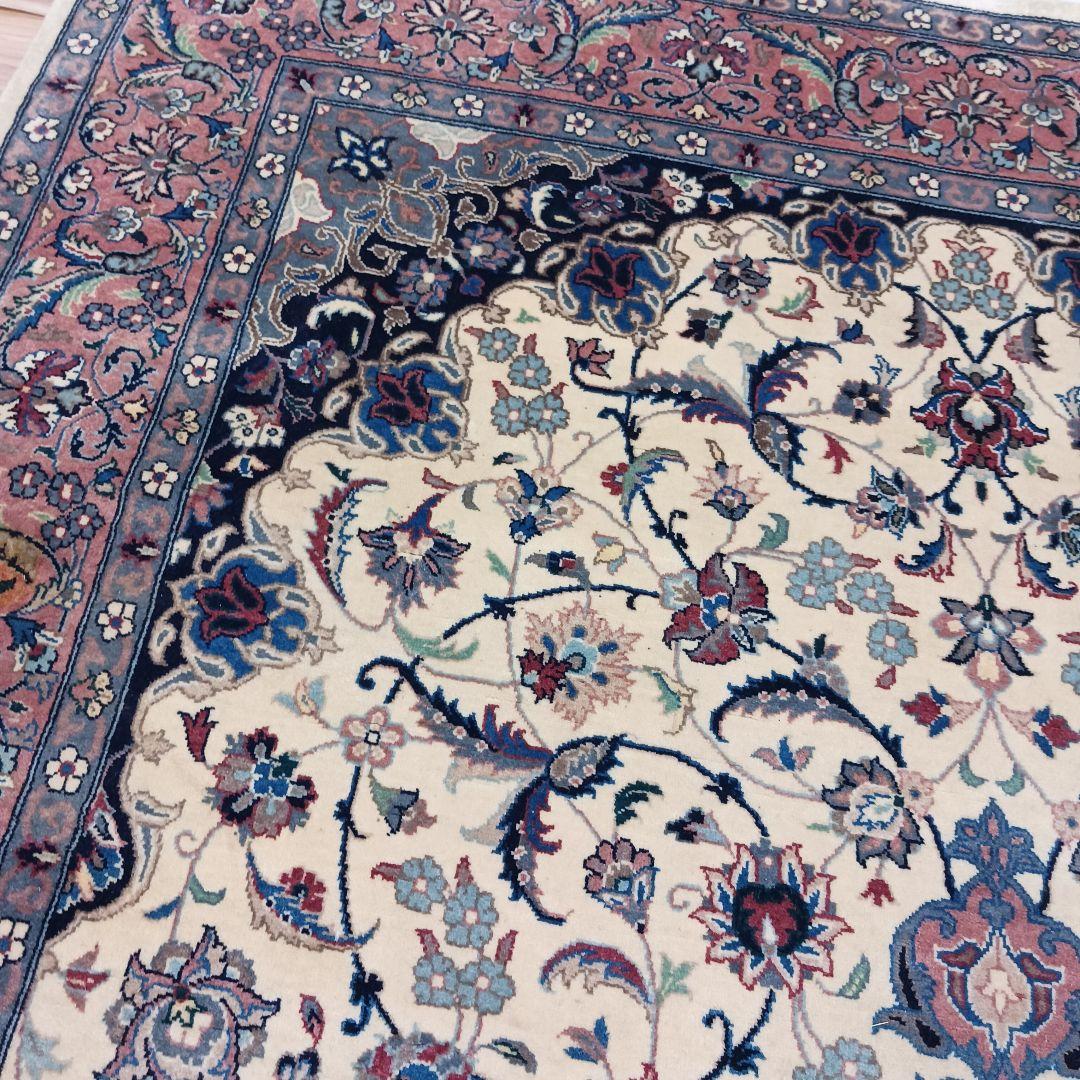 Y2954 高級 パキスタン産 ウール 手織り 大判 224×140㎝