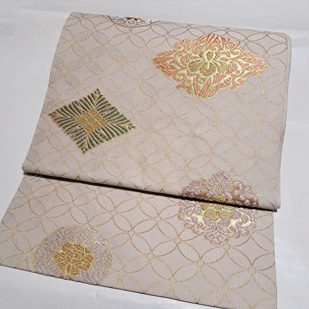 No.6022　名古屋帯　九寸　仕立済　正絹　着物　新品未使用