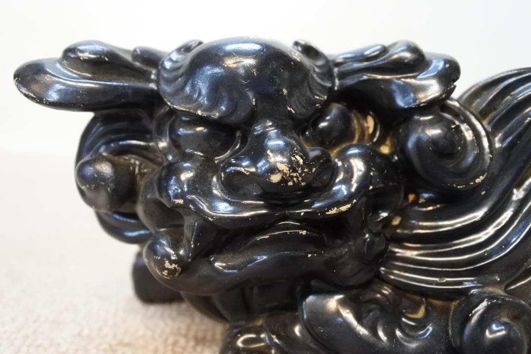 限定値下　【収集品】彫り物　寺院　彫刻　塔婆立　左　獅子　16個入　1021